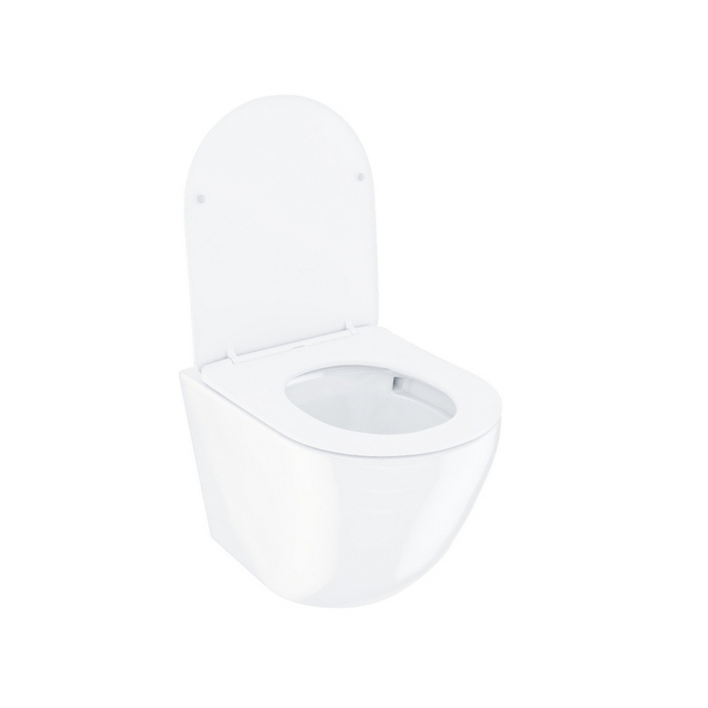 Унитаз подвесной безободковый IDDIS BLQNDSEI25 "Blanco Q" ТОРНАДО смыв, сиденье дюропласт, микролифт