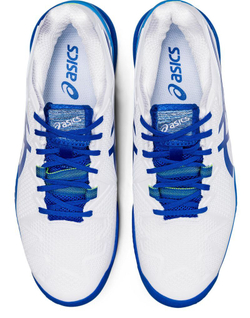 Мужские кроссовки теннисные Asics Gel-Resolution 8 Clay - white/tuna blue