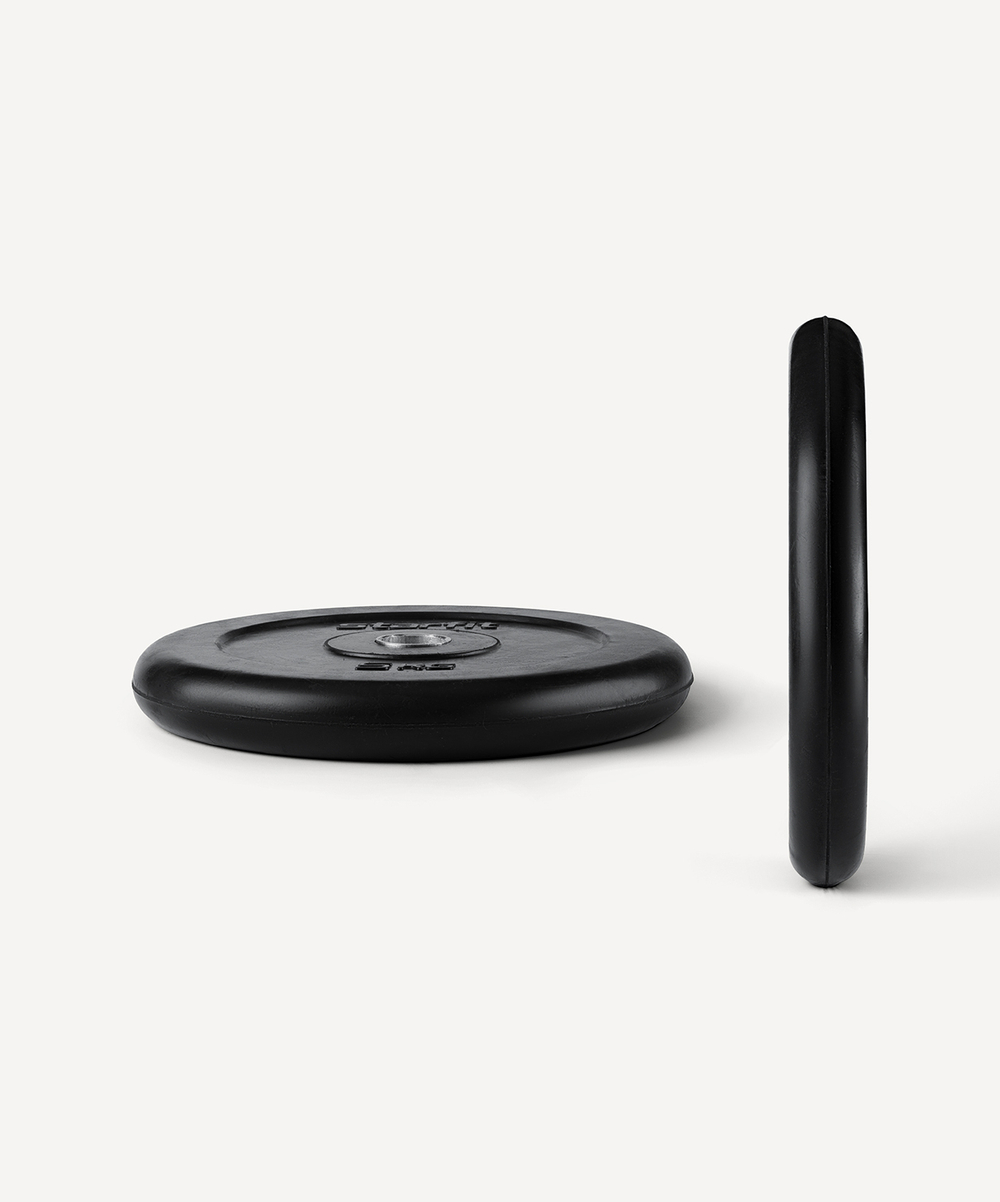 Диск обрезиненный BB-202 d=26 мм, стальная втулка, черный, 5 кг