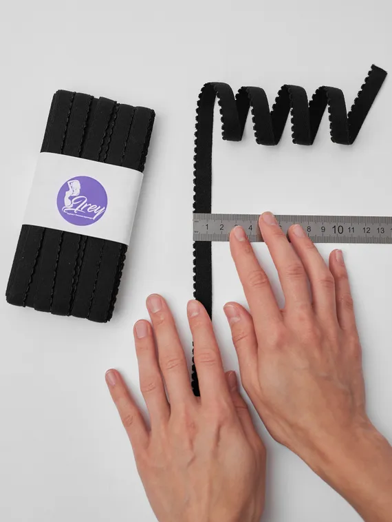 170 641/12 Резинка отделочная Lauma 12 мм, черный 170