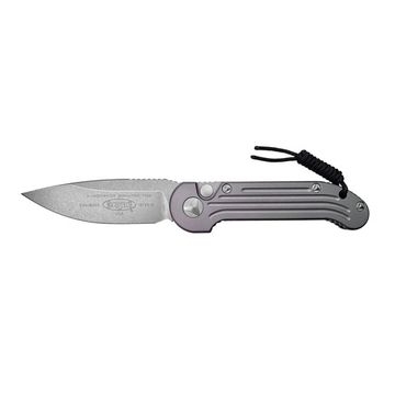 Автоматический нож Microtech LUDT 135-10GY c клинком из стали CTS-204P, рукоять алюминий