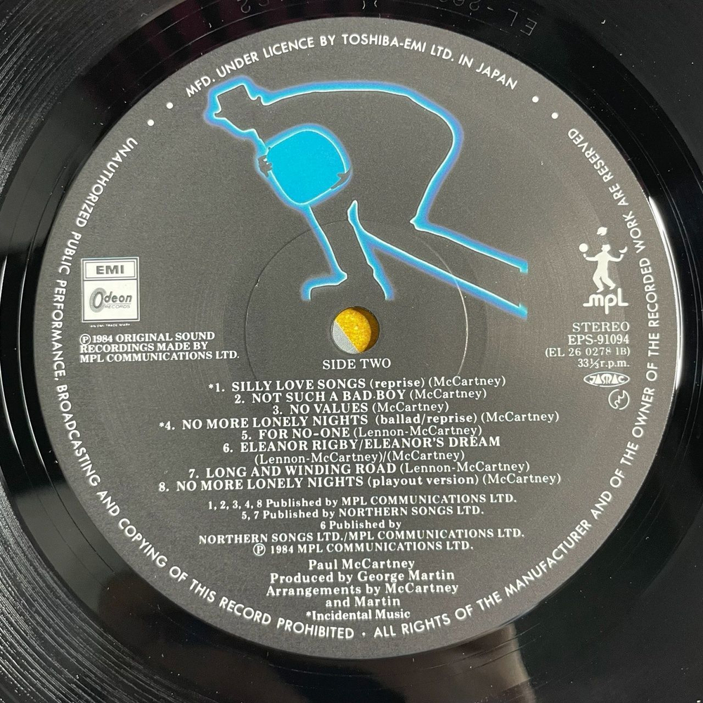 Винтажная виниловая пластинка LP Paul McCartney Give My Regards To Broad Street (Japan 1984) (Obi)