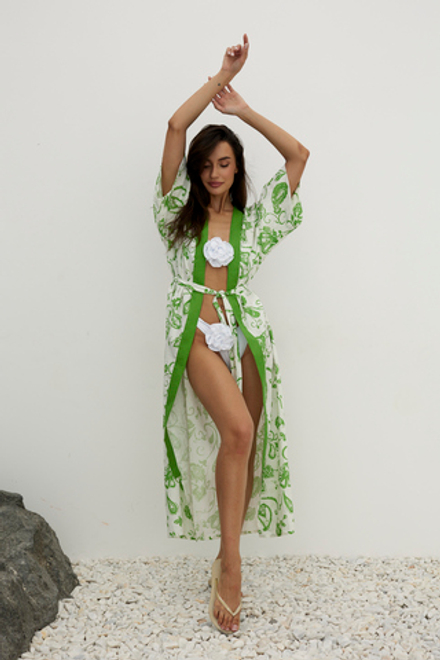 Накидка льняная с поясом пошив