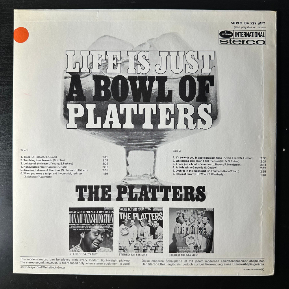 The Platters ‎– Life Is Just A Bowl Of Platters