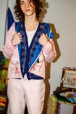 Куртка Soeurs с Голубым Подкладом / Pink And Sky Blue Jacket розовая