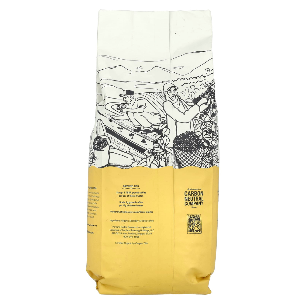 Portland Coffee Roasters, Органический кофе, цельные зерна, темная обжарка, французский, 907 г (2 фунта)