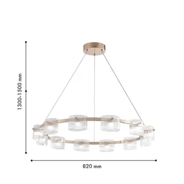 Подвесная люстра 60W 4000K 4248-12P золотой Ori Favourite