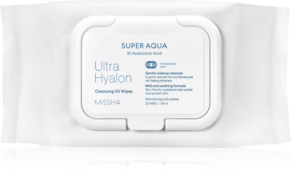 Missha Super Aqua 10 Hyaluronic Acid - очищающие салфетки /  30 szt.   / GTIN 8809643507264