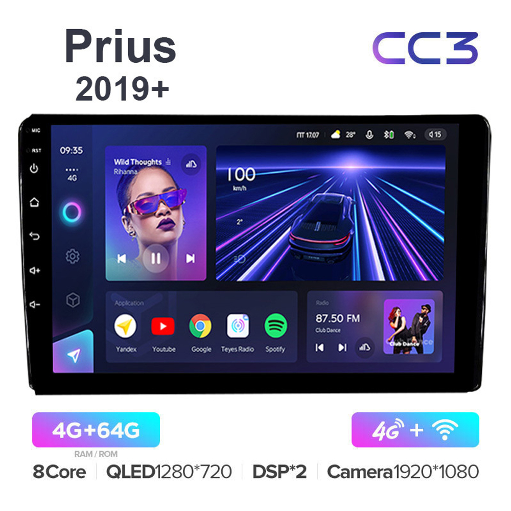 Teyes CC3 9"для Toyota Prius 2019+