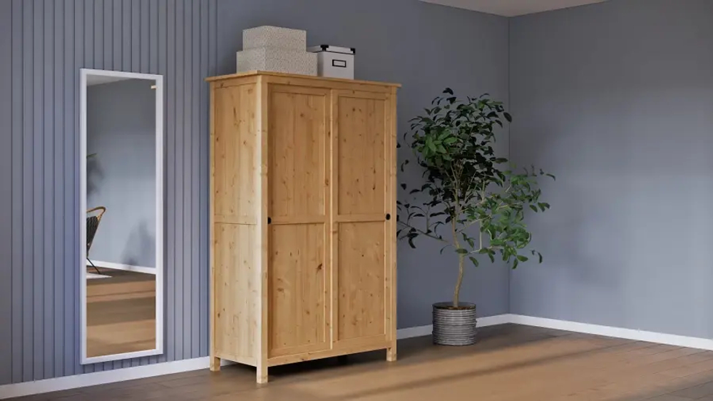 Шкаф-купе - аналог IKEA HEMNES / ХЕМНЭС/ ХЕМНЕС / КЫМОР / ИКЕА 120х197х59 см, светло-коричневый