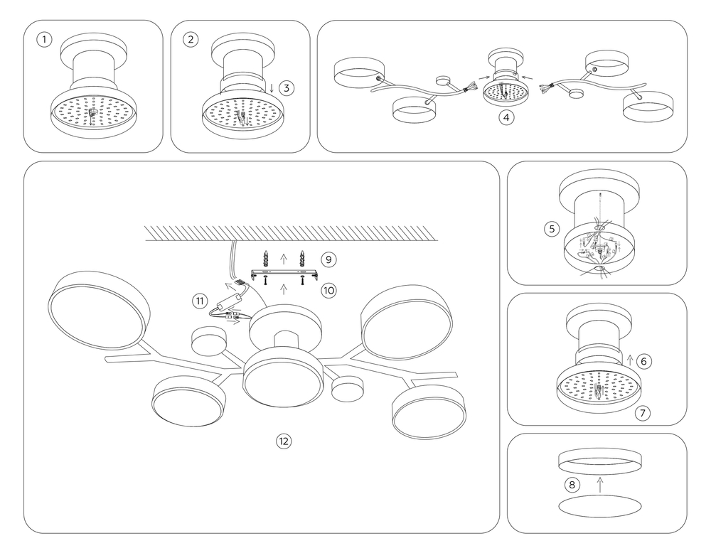 Подвесной светодиодный светильник FL4834/5 WH белый 3000K-6400K 70W 830*400*160 (ПДУ ИК)