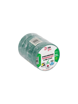 Изолента ПВХ 19ммх20м PRO150GREEN ПВХ 150мкм проф. зел. Эра Б0057291