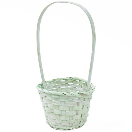Корзина (бамбук) D13xН9,5 НН28 СВЕТЛО-ЗЕЛЕНЫЙ