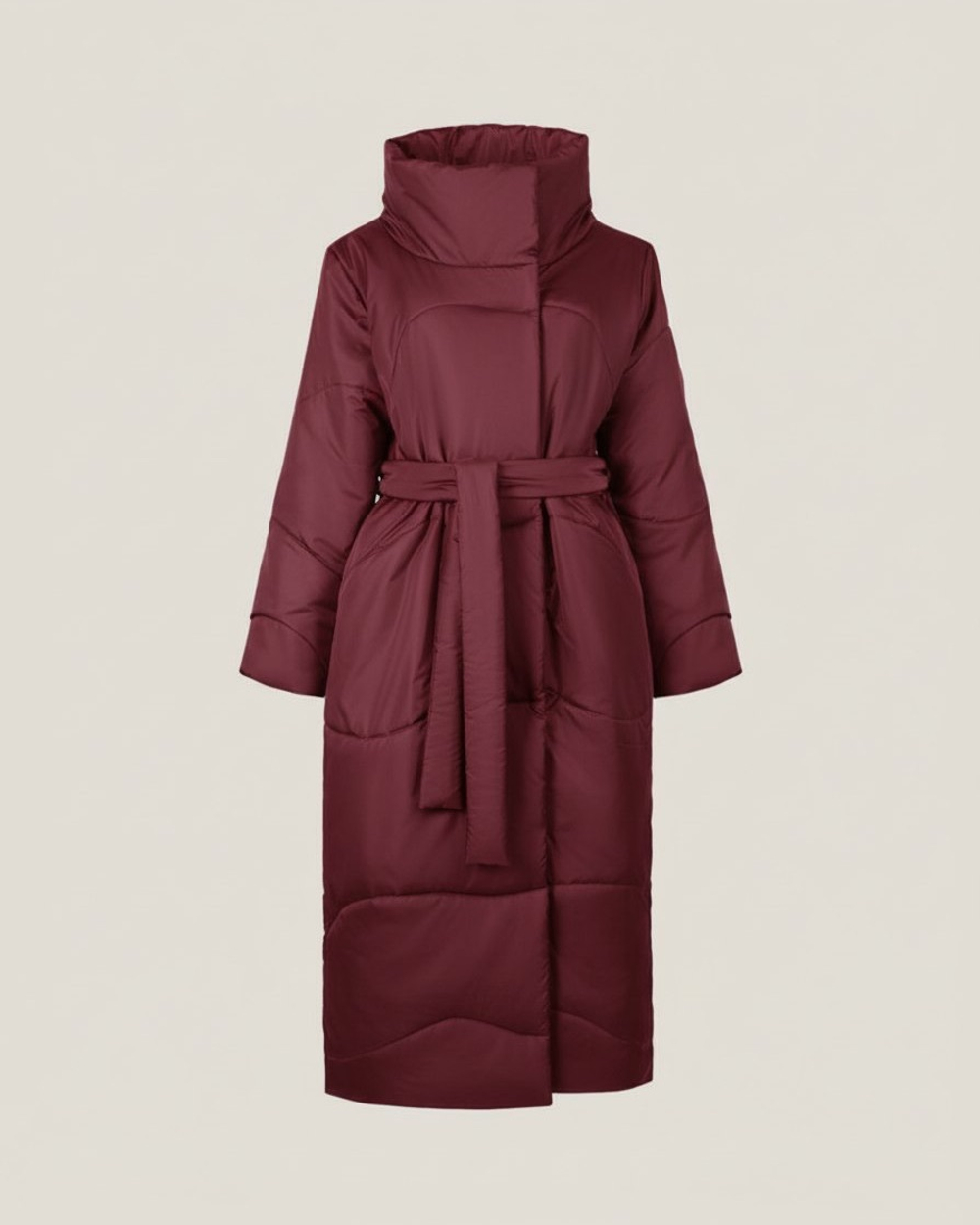 Пуховик для победы над морозом в бордовом оттенке