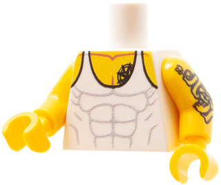 Торс мужской, пляжный #3, в майке, с татуировками