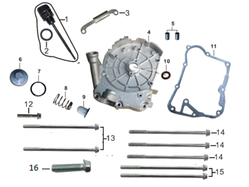 Запчасти двигателя к квадроциклу Motax Grizlik T200 | Grizlik T200 LUX. Рис. E10