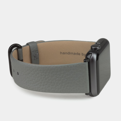 Ремешок для Apple Watch 40/41/42 mm из кожи теленка, стального цвета