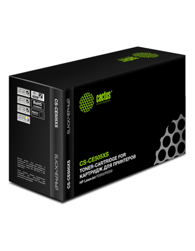 Cactus CS-CE505XS CE505X черный (6500стр.) для HP LaserJet P2050 LaserJet P2055 LaserJet P2055D LaserJet P2055DN LaserJet P2055X