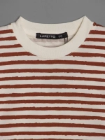 Летний костюм для девочки в полоску с велосипедками