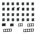 Накладка 1-я для розеток RJ45, TV, SAT, черный графит, серия S08