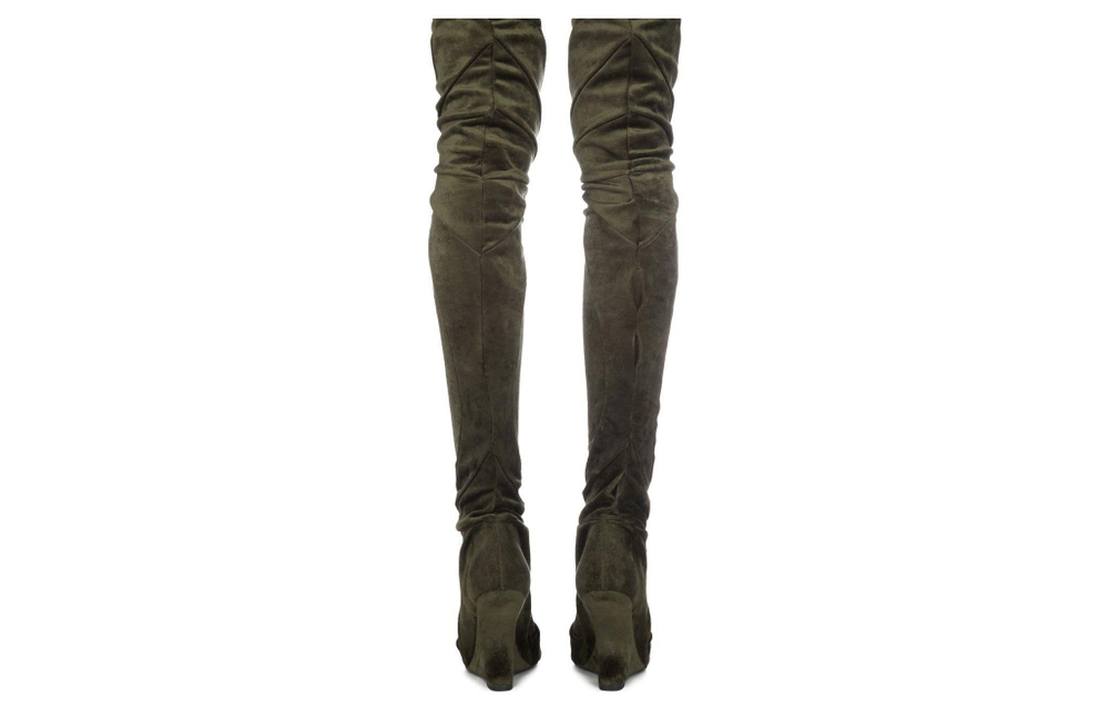 RICK OWENS/RO Over the knee Boots 11cm Women"s Green