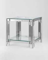 Журнальный столик 55*55 ГЭТСБИ серебро