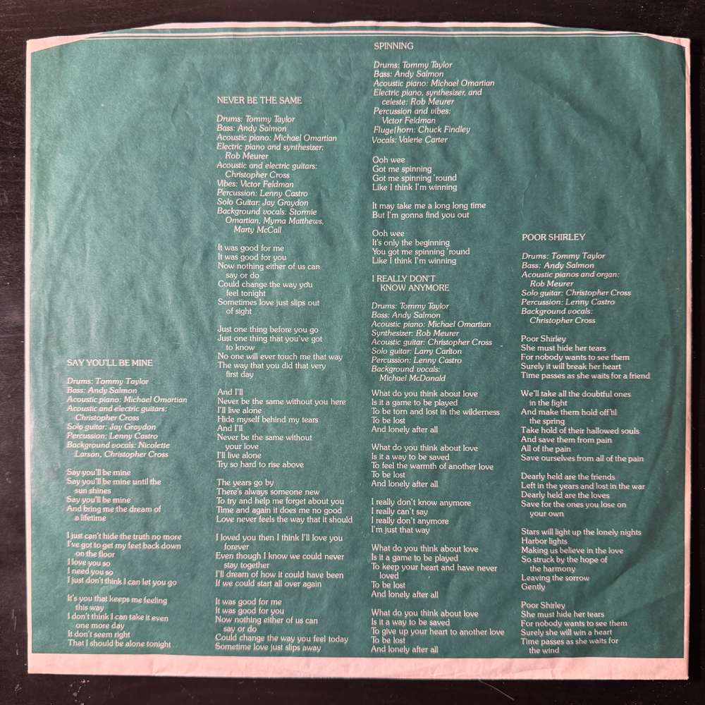 Christopher Cross ‎– Christopher Cross (Германия 1981г.)