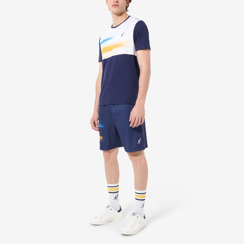 Мужская теннисная футболка Australian Ace T-Shirt Brush Line Print - небесный