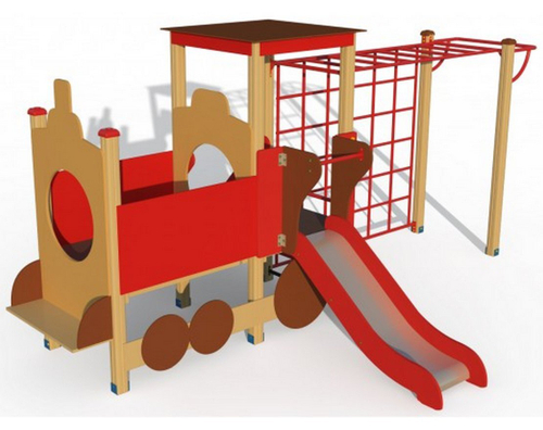 Детский игровой комплекс Паровозик с рукоходом и горкой Н-750 ДИФ 01291
