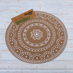 Салфетка на стол 38см плетеная «Афина» белые цветы