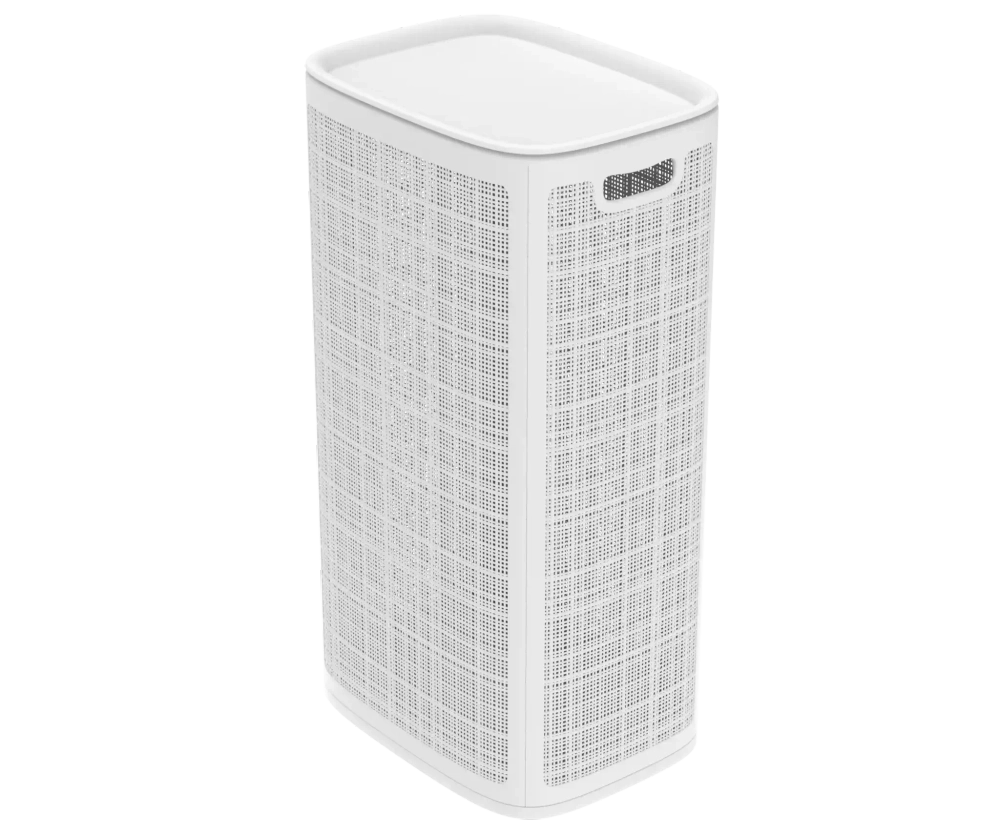 Корзина для белья Лён 100л 43*32,1*80см белый