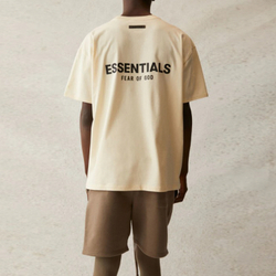 Футболка Fear of God Essentials Short Sleeve Tee Buttercream/Cream, FOG-SS21-557