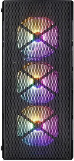 Корпус для компьютера 1STPLAYER FIREBASE XP Black / ATX / 4x120mm LED fans / XP-BK-4F1