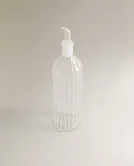 ZARA HOME БУТЫЛКА ИЗ ТЕРМОСТОЙКОГО СТЕКЛА ДЛЯ МАСЛА И УКСУСА, ПРОЗРАЧНЫЙ