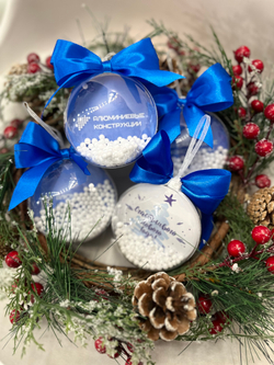 Новогодняя ёлочная игрушка с печатью логотипа, 1шт №1911