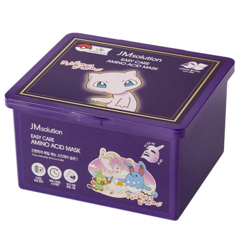 Набор тканевых масок с аминокислотами JMsolution Easy Care Amino Acid Mask Pokemon Summer