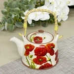 Чайник заварочный керамический 700мл с ситом «Маки»