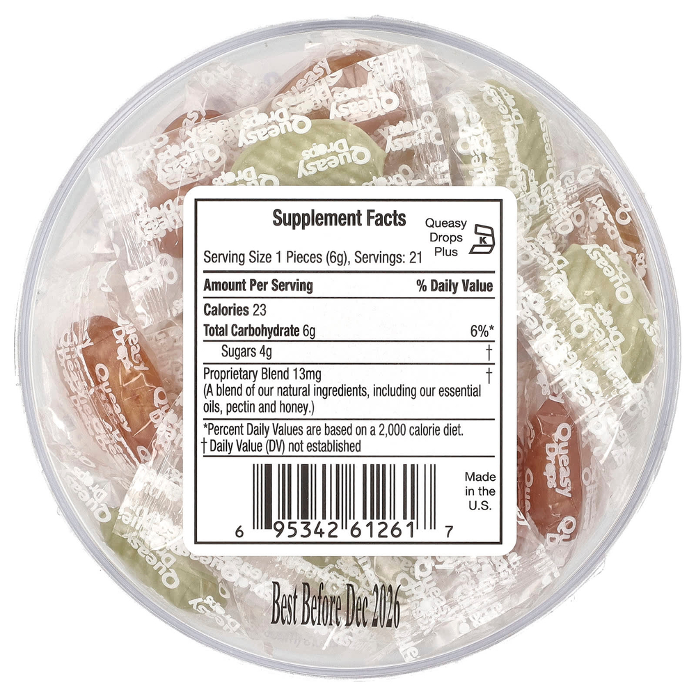Preggie, Queasy Drops® Plus, медовое ассорти, 21 шт.