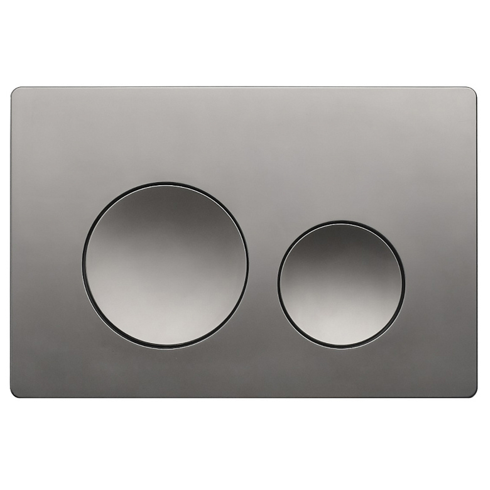 Клавиша смыва AZARIO NEW двойная, круглые кнопки, пластик, оружейная сталь (AZ-003.08)