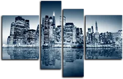 Модульная картина "Ночной Нью-Йорк"