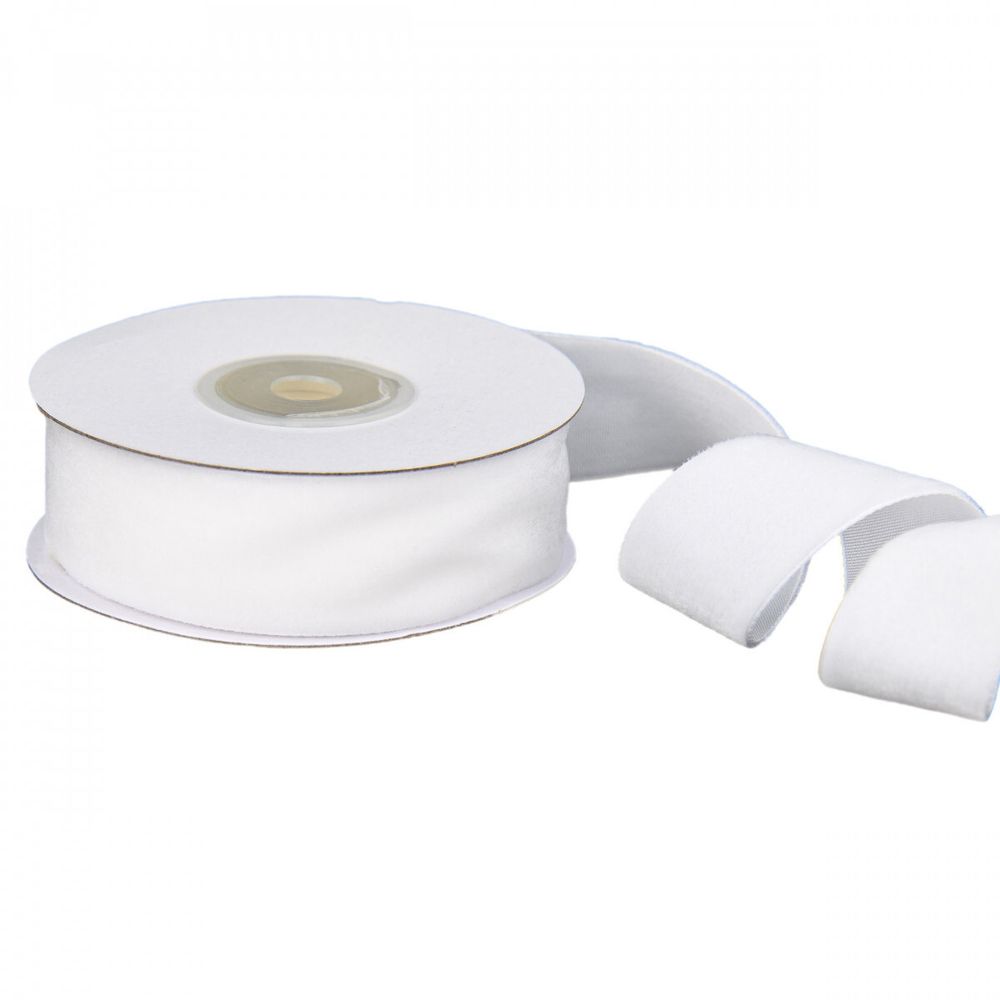 Лента ВЕЛЬВЕТ 2,5см*5ярд БЕЛЫЙ