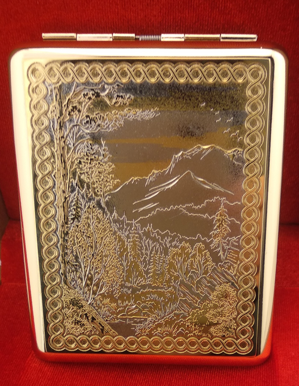 Портсигар "Герб РФ" двусторонний на 20 сигарет