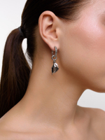 Серьги "Pearl Sink Turtle" Silver