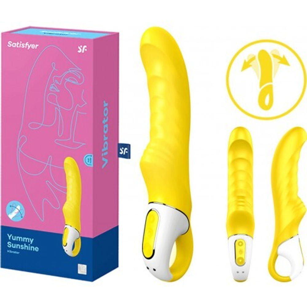 Желтый вибратор для точки G Satisfyer Vibes - Yummy Sunshine, 22 см