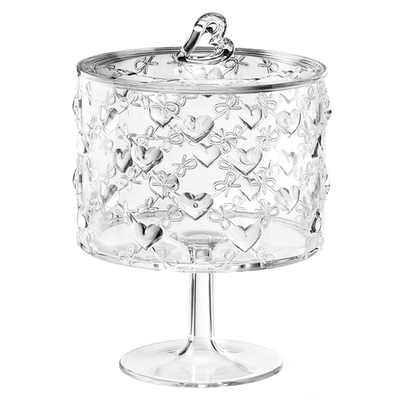 Конфетница на ножке love, D15,7х22 см, акрил