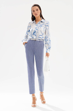 31237 Брюки женские (синий меланж)