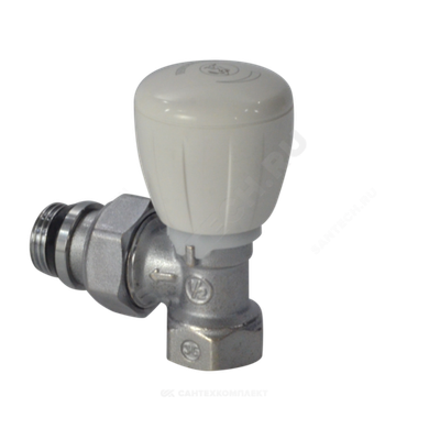 Клапан термостатический микрометрический R421TG Ду 15 Ру16 угловой ВР клипс clip-clap без преднастройки штуцер с герметичной прокладкой Giacomini R421X133