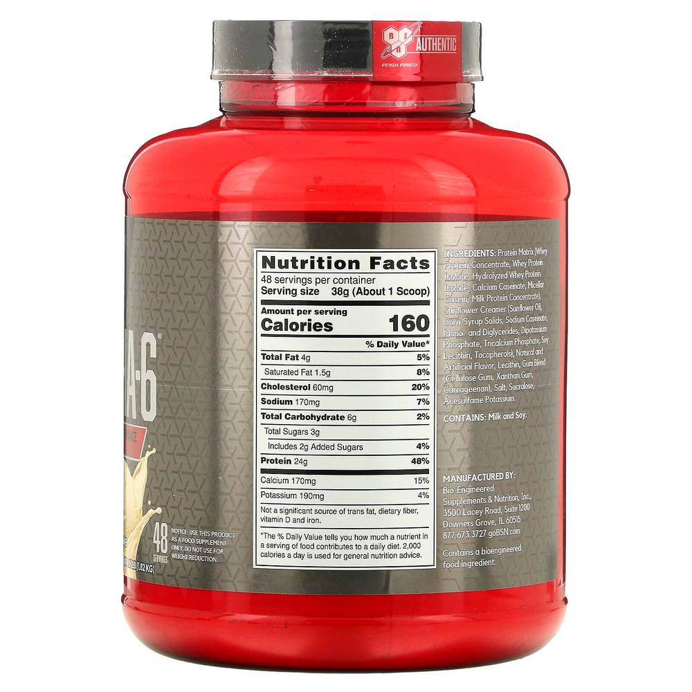 BSN, Syntha-6 Edge®, протеиновая смесь для приготовления напитка, ванильный молочный коктейль, 1,82 кг (4,01 фунта)