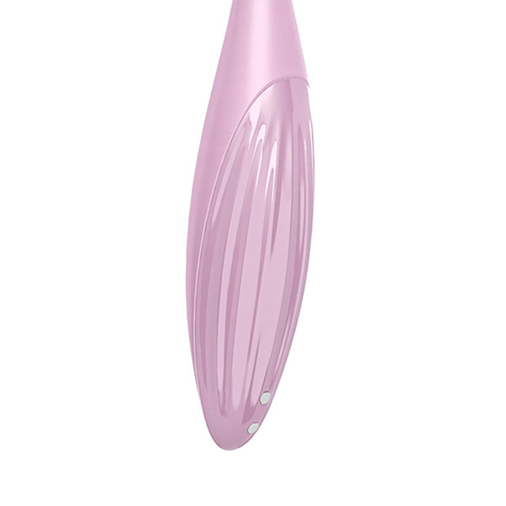 Нежно-розовый точечный стимулятор 18см Satisfyer Twirling Joy