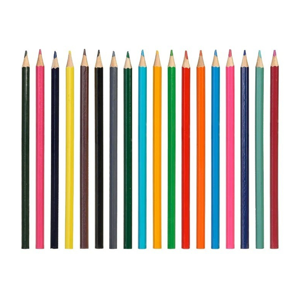 Карандаши цветные, Basir, деревянные, серия "Единорог", цветная упаковка, 18 шт